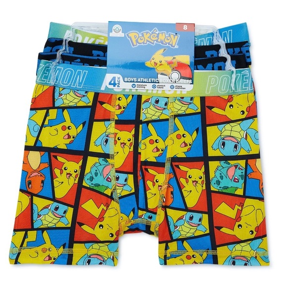 New Pokémon Boy’s Athletic Boxer Briefs 3 pack / Size 4 - Picture 7 of 10